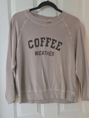 Old Navy Coffee Weather Crewneck Sweater in Taupe